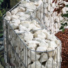 Muret de Jardin en Gabion en U 60 x 20 x 45 cm Avec Galets