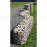 Muret de Jardin en Gabion en U 60 x 20 x 45 cm Avec Galets