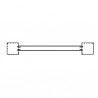 Muret de Jardin en Gabion 2 Colonnes 113 x 10 x 80 cm Sans Galet