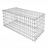 Retenue de Terre de Jardin en Gabion 100 x 50 cm Avec Galets