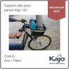 Lot support panier pour vélo en polypropylène avec panier Kajo 15 L 50 x 30 x 25 cm – gris et tilleul 