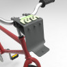 Lot support panier pour vélo en polypropylène avec panier Kajo 15 L 50 x 30 x 25 cm – gris et tilleul 