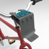 Lot support panier pour vélo en polypropylène avec panier Kajo 15 L 50 x 30 x 25 cm – gris et turquoise  