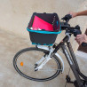 Lot support panier pour vélo en polypropylène avec panier Kajo 15 L 50 x 30 x 25 cm – gris et turquoise  