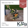 Chariot à roulettes Kaba en polypropylène 15 L 48,4 x 46,7 x 107,6 cm– gris et tilleul 