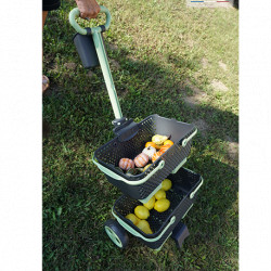 Chariot à roulettes Kaba en polypropylène 15 L 48,4 x 46,7 x 107,6 cm– gris et tilleul 