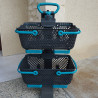 Chariot à roulettes Kaba en polypropylène 15 L 48,4 x 46,7 x 107,6 cm – gris et turquoise 