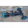 Chariot à roulettes Kaba en polypropylène 15 L 48,4 x 46,7 x 107,6 cm – gris et turquoise 