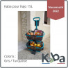 Chariot à roulettes Kaba en polypropylène 15 L 48,4 x 46,7 x 107,6 cm – gris et turquoise 