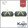 Lot de 2 paniers Kajo en polypropylène 20 L 58 x 38 x 15 cm – gris et tilleul