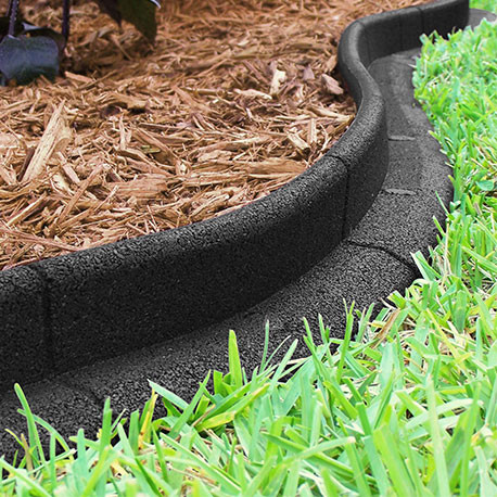 Bordure de jardin en caoutchouc noir recyclé Heva Green 120 x 7 x 8 cm Bordure de jardin en caoutchouc noir recyclé Heva Green 120 x 7 x 8 cm