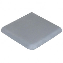 Margelle en pierre reconstituée plate angle sortant 25 x 25 x 4 cm gris clair