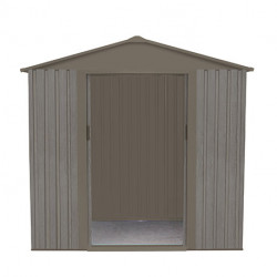 Abri de jardin en métal aspect bois vieilli gris – 2,43 m² - 2 x 1,21 x 1,90 m