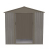 Abri de jardin en métal aspect bois vieilli gris – 2,43 m² - 2 x 1,21 x 1,90 m