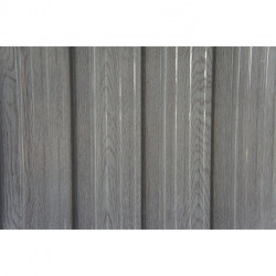 Abri de jardin en métal aspect bois vieilli gris – 4,72 m² - 2,61 x 1,81 x 1,98 m