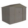 Abri de jardin en métal aspect bois vieilli gris – 4,72 m² - 2,61 x 1,81 x 1,98 m