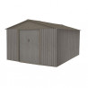 Abri de jardin en métal aspect bois vieilli gris – 13,51 m² - 3,21 x 4,21 x 2,05 m