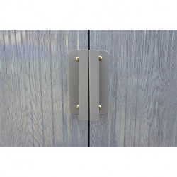 Abri de jardin en métal aspect bois vieilli gris – 13,51 m² - 3,21 x 4,21 x 2,05 m