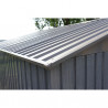Abri de jardin en métal aspect bois vieilli gris – 7,25 m² - 2,82 x 2,57 x 2,22 m