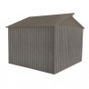 Abri de jardin en métal aspect bois vieilli gris – 7,25 m² - 2,82 x 2,57 x 2,22 m