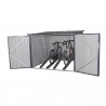 Abri pour vélos en métal aspect bois vieilli gris – 4,02 m² - 2,03 x 1,98 x 1,57 m