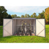 Abri pour vélos en métal aspect bois vieilli gris – 4,02 m² - 2,03 x 1,98 x 1,57 m