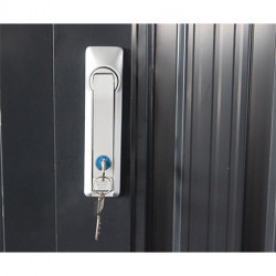 Abri pour vélos en métal aspect bois vieilli gris – 4,02 m² - 2,03 x 1,98 x 1,57 m