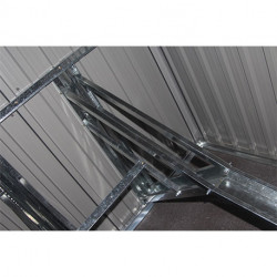 Abri pour vélos en métal aspect bois vieilli gris – 4,02 m² - 2,03 x 1,98 x 1,57 m