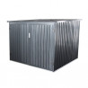 Abri pour vélos en métal aspect bois vieilli gris – 4,02 m² - 2,03 x 1,98 x 1,57 m