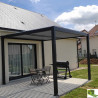 Pergola bioclimatique autoportée en aluminium avec lames orientables manuellement – 4 x 3 m – 12 m²