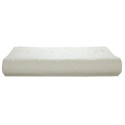 Margelle en pierre reconstituée galbée droite 50 x 32 x 4 cm blanc