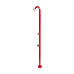 Douche de jardin en fer traité antirouille – Ø 5 cm - 17 x 33 x 205 cm – 11 coloris disponibles