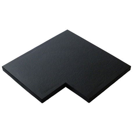 Margelle de piscine en pierre reconstituée angle rentrant aspect granit 44 x 44 x 3,5 cm - anthracite Margelle de piscine en pierre reconstituée angle rentrant aspect granit 44 x 44 x 3,5 cm - anthracite