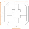 Plot de terrasse en béton 28 x 28 x 20 cm gris