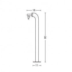 Fontaine de jardin en acier inoxydable – 11 x 18 x 80 cm 
