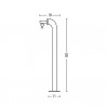 Fontaine de jardin en acier inoxydable – 11 x 18 x 80 cm 