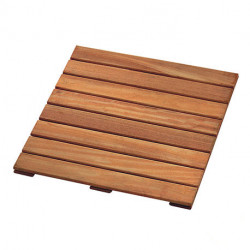 Dalle de terrasse en bois exotique Camaru 50 x 50 x 2,4 cm