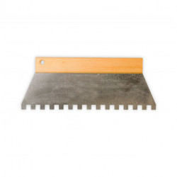 Peigne à colle pour carrelage avec lame en inox 300 mm  10 x 10 mm