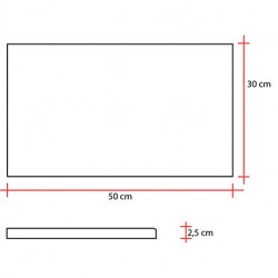Margelle de piscine en pierre reconstituée droite aspect granit 50 x 30 x 2,5 cm – blanc