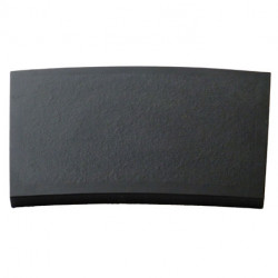 Margelle de piscine en pierre reconstituée courbe aspect granit 45,5 x 30 x 2,5 cm - anthracite