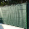 Toile brise-vue occultante polyéthylène 2500 x 150 cm Vert Foncé /Vert-Noir