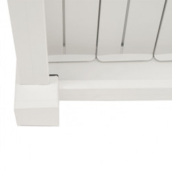 Pergola bioclimatique adossée en aluminium avec lames orientables manuellement - 300 x 300 x 250 cm - 9 m² - Blanc
