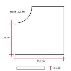 Margelle en pierre reconstituée angle rentrant 25 x 25 x 2,5 cm schiste