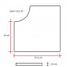 Margelle en pierre reconstituée angle rentrant 25 x 25 x 2,5 cm schiste