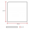 Margelle en pierre reconstituée angle sortant 25 x 25 x 2,5 cm schiste