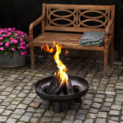 Coupe à feu de jardin en acier – Diamètre : 60 cm – 67,7 x 60 x 24 cm