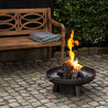 Coupe à feu de jardin en acier – Diamètre : 60 cm – 67,7 x 60 x 24 cm