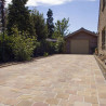 Pavé en pierre naturelle grés Kandla multicolore 14 x 14 x 5/7 cm