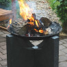 Coupe à feu en fonte Ø59 cm sur socle en granit– 69 x 59 x 47 cm
