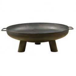 Coupe à feu de jardin en acier – Diamètre : 70 cm – 80 x 70 x 24,5 cm